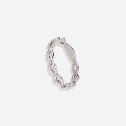 Dainty Pave Twist Stacking Ring