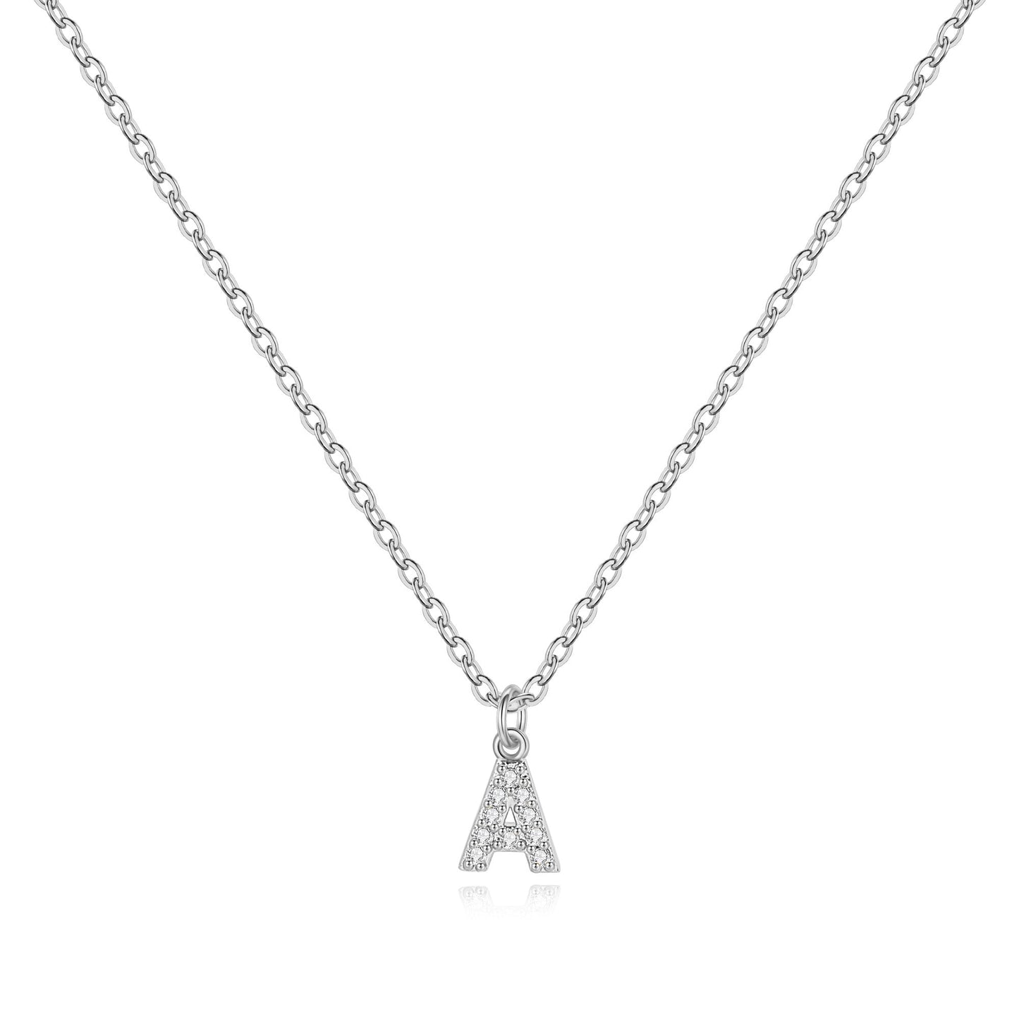 Pavé Uppercase Initial Necklace