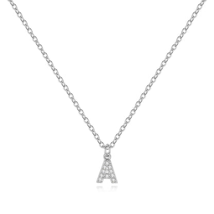 Pavé Uppercase Initial Necklace