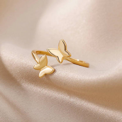 Adjustable Butterfly Ring