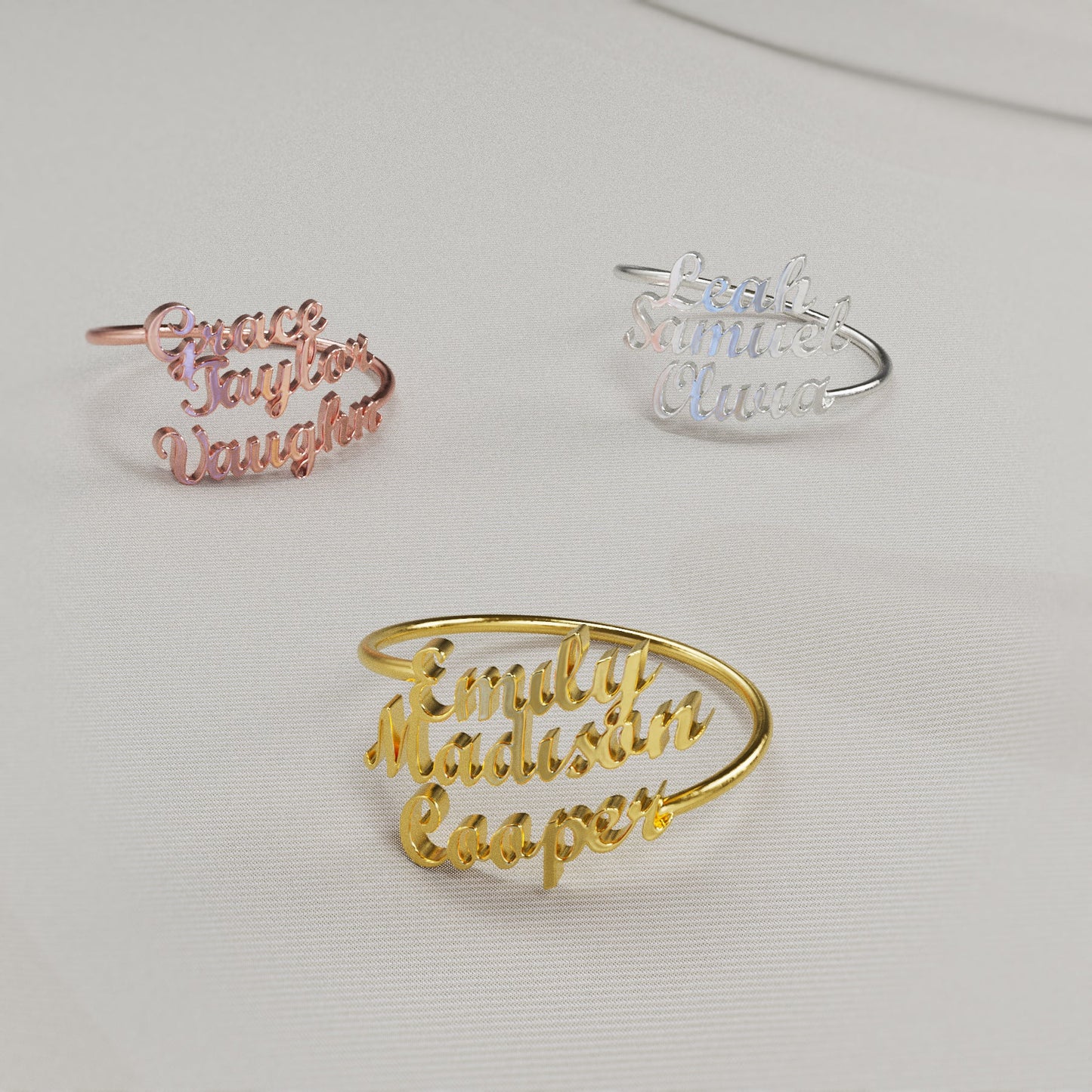 Triple Name Ring