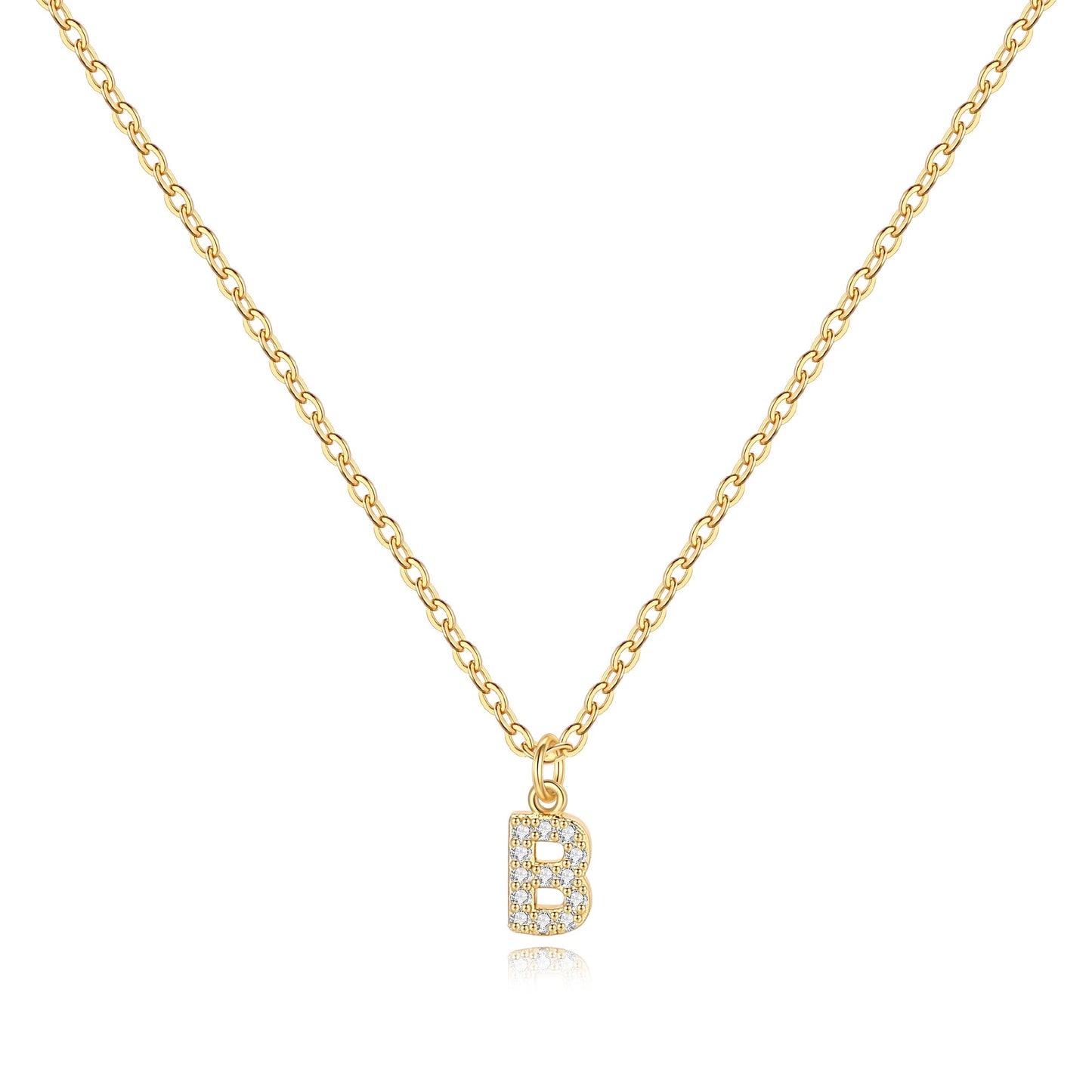 Pavé Uppercase Initial Necklace