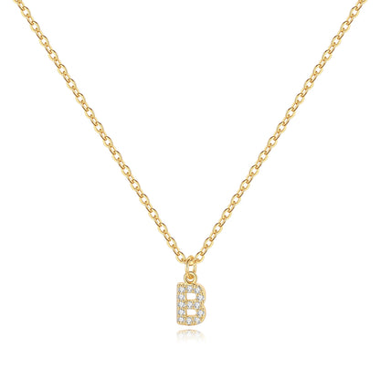 Pavé Uppercase Initial Necklace