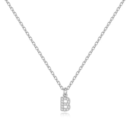 Pavé Uppercase Initial Necklace