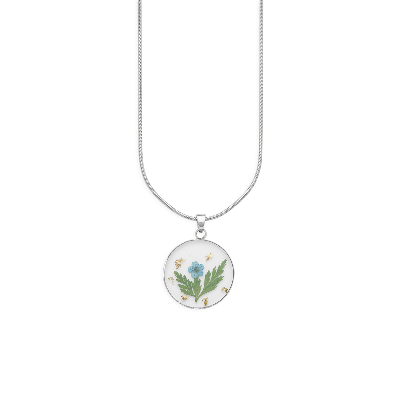 Pressed Birth Flower Necklace