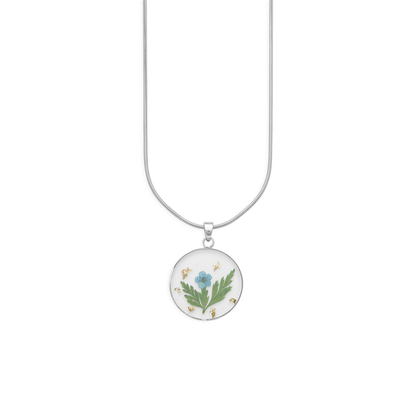 Pressed Birth Flower Necklace