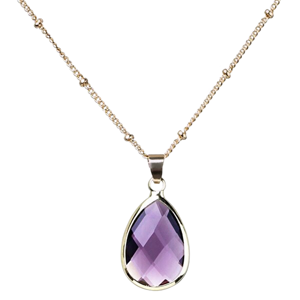 Birthstone Drop Pendant Necklace