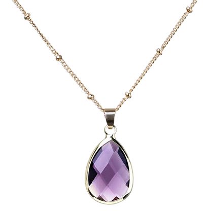 Birthstone Drop Pendant Necklace