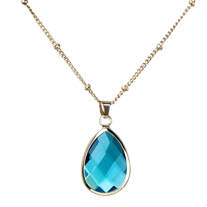 Birthstone Drop Pendant Necklace