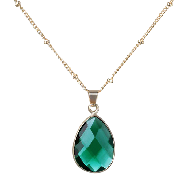 Birthstone Drop Pendant Necklace