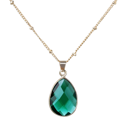 Birthstone Drop Pendant Necklace