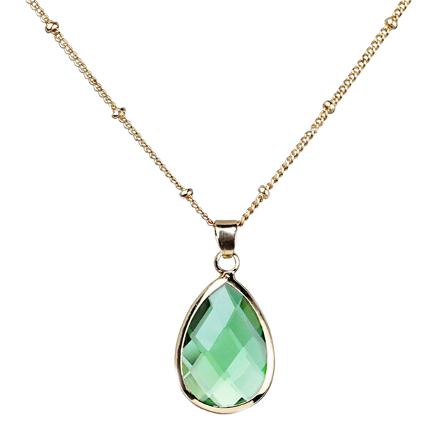 Birthstone Drop Pendant Necklace