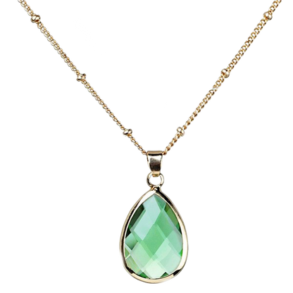 Birthstone Drop Pendant Necklace