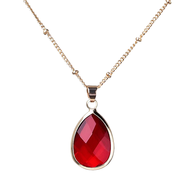 Birthstone Drop Pendant Necklace