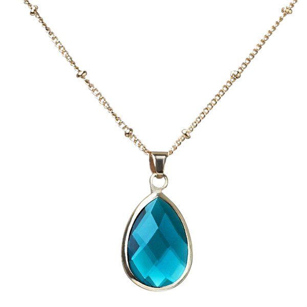 Birthstone Drop Pendant Necklace