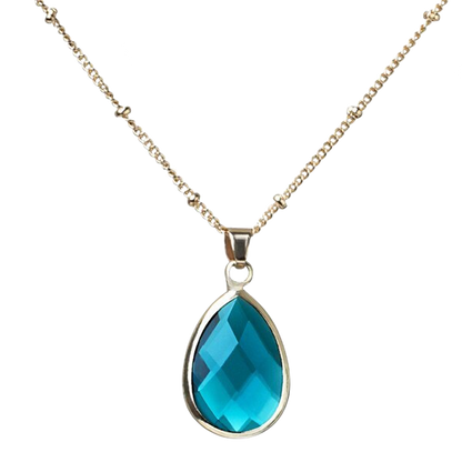 Birthstone Drop Pendant Necklace