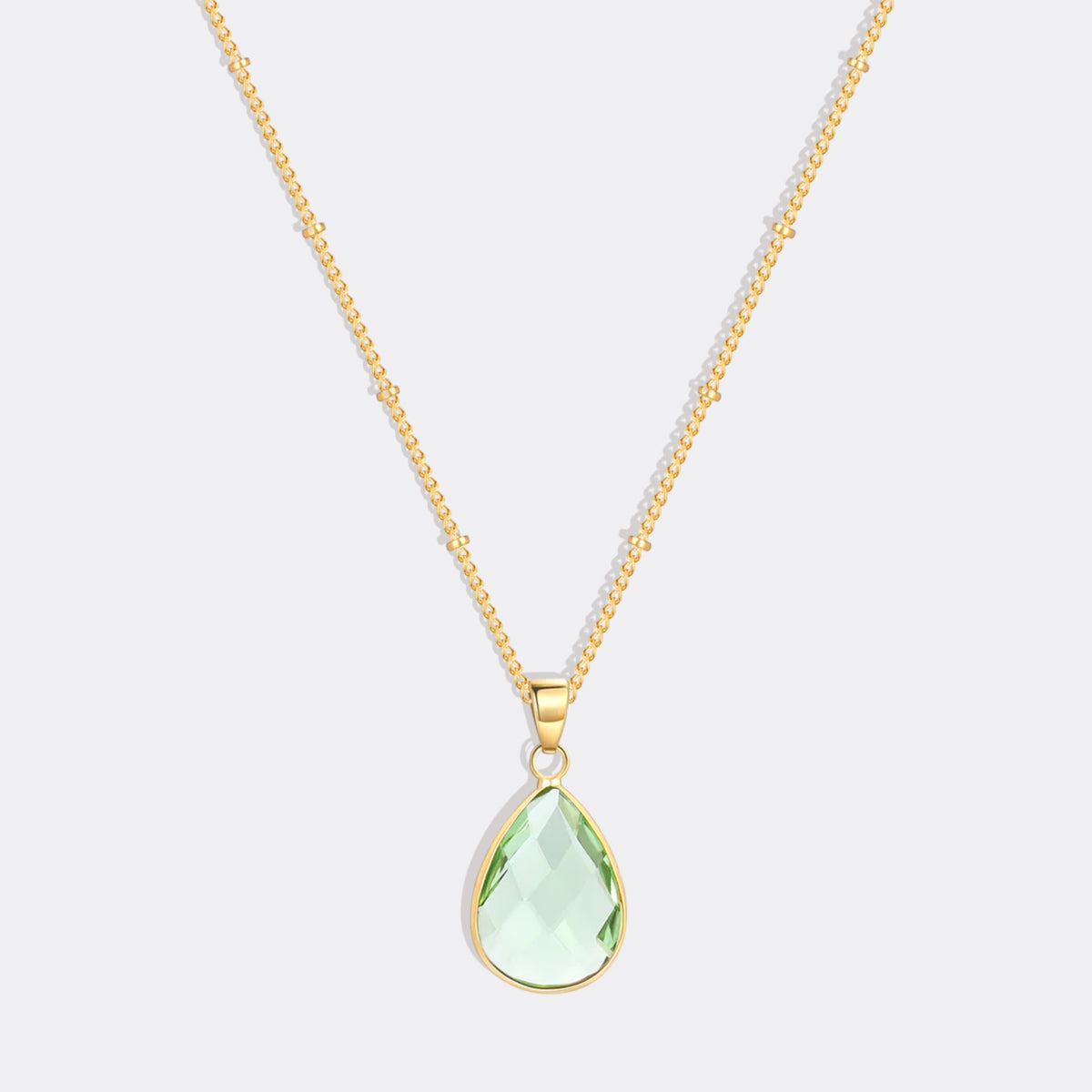 Birthstone Drop Pendant Necklace