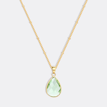 Birthstone Drop Pendant Necklace