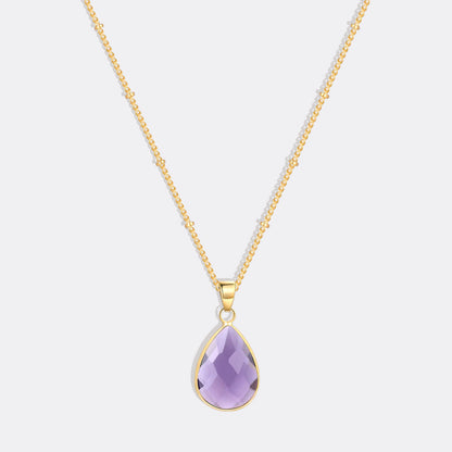 Birthstone Drop Pendant Necklace