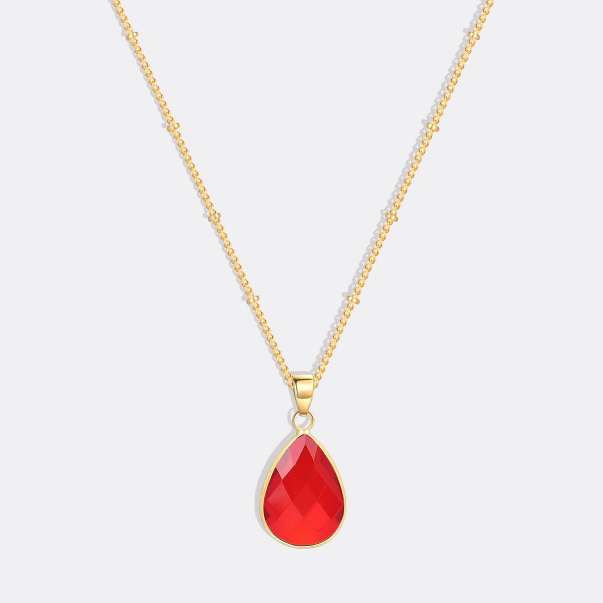 Birthstone Drop Pendant Necklace