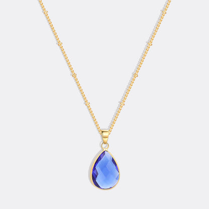 Birthstone Drop Pendant Necklace