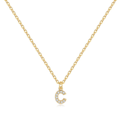 Pavé Uppercase Initial Necklace