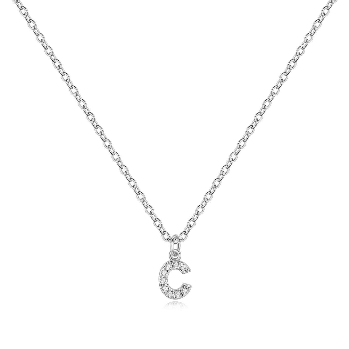 Pavé Uppercase Initial Necklace