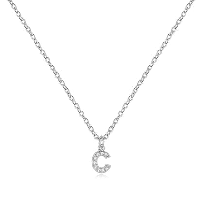 Pavé Uppercase Initial Necklace