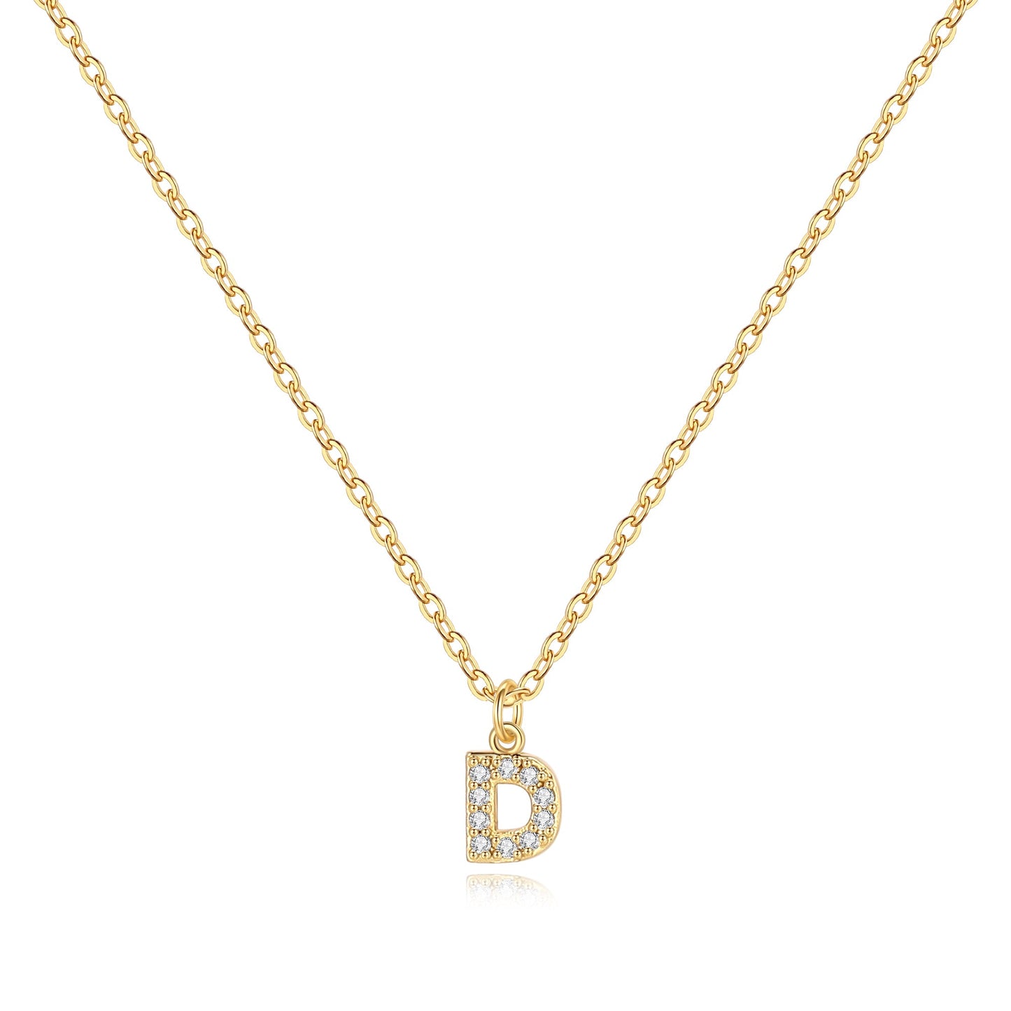 Pavé Uppercase Initial Necklace