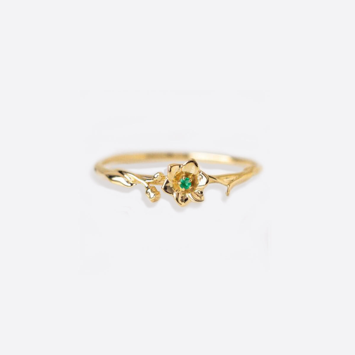 Dainty Gold Birth Flower Ring