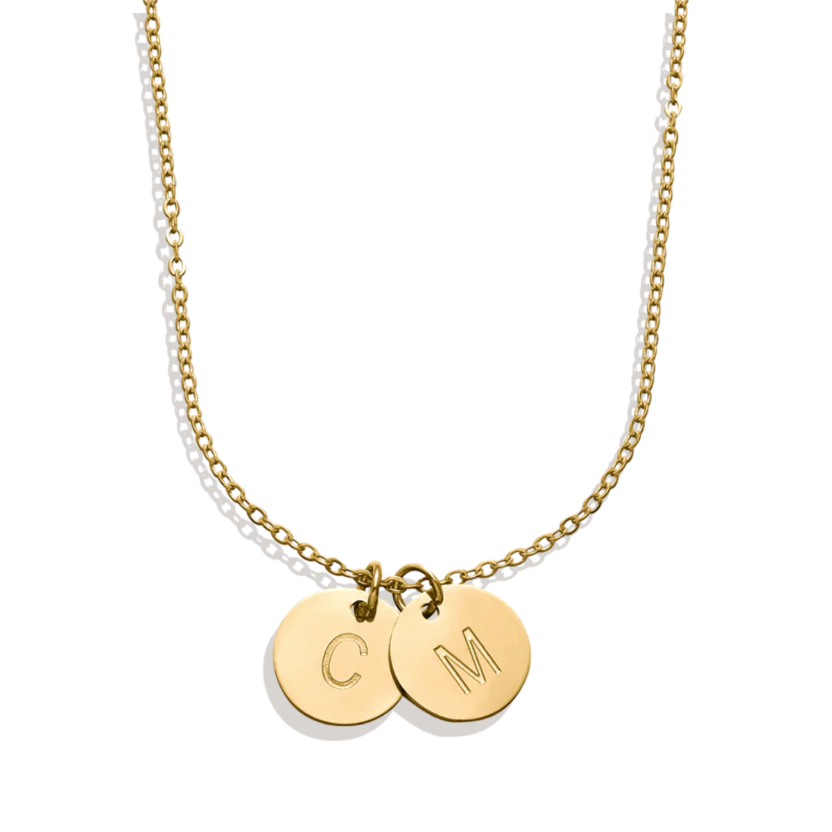 Dainty Initial Disc Necklace