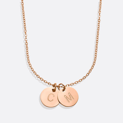 Dainty Initial Disc Necklace