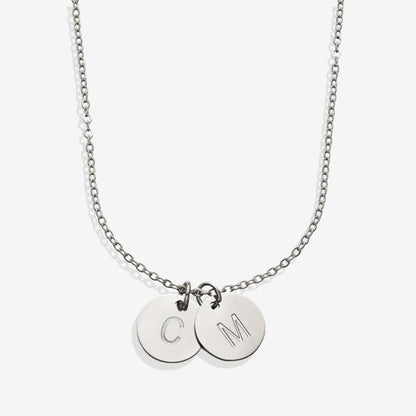 Dainty Initial Disc Necklace