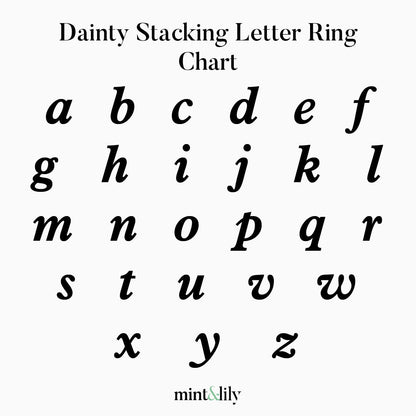 Dainty Stacking Letter Ring