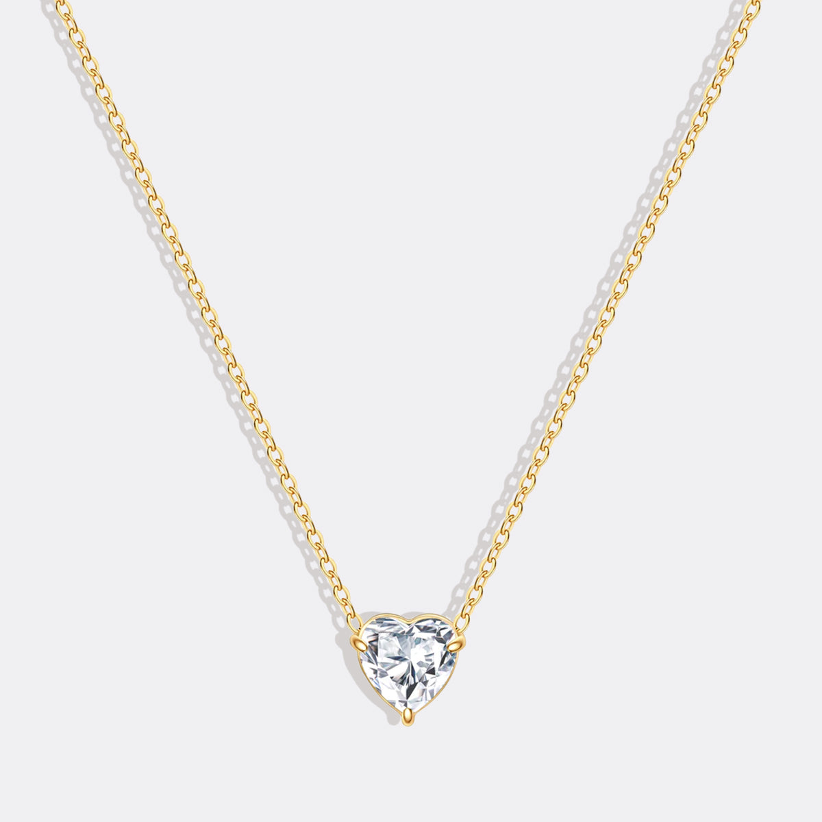 Dainty Birthstone Heart Necklace