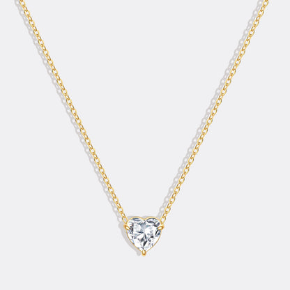 Dainty Birthstone Heart Necklace