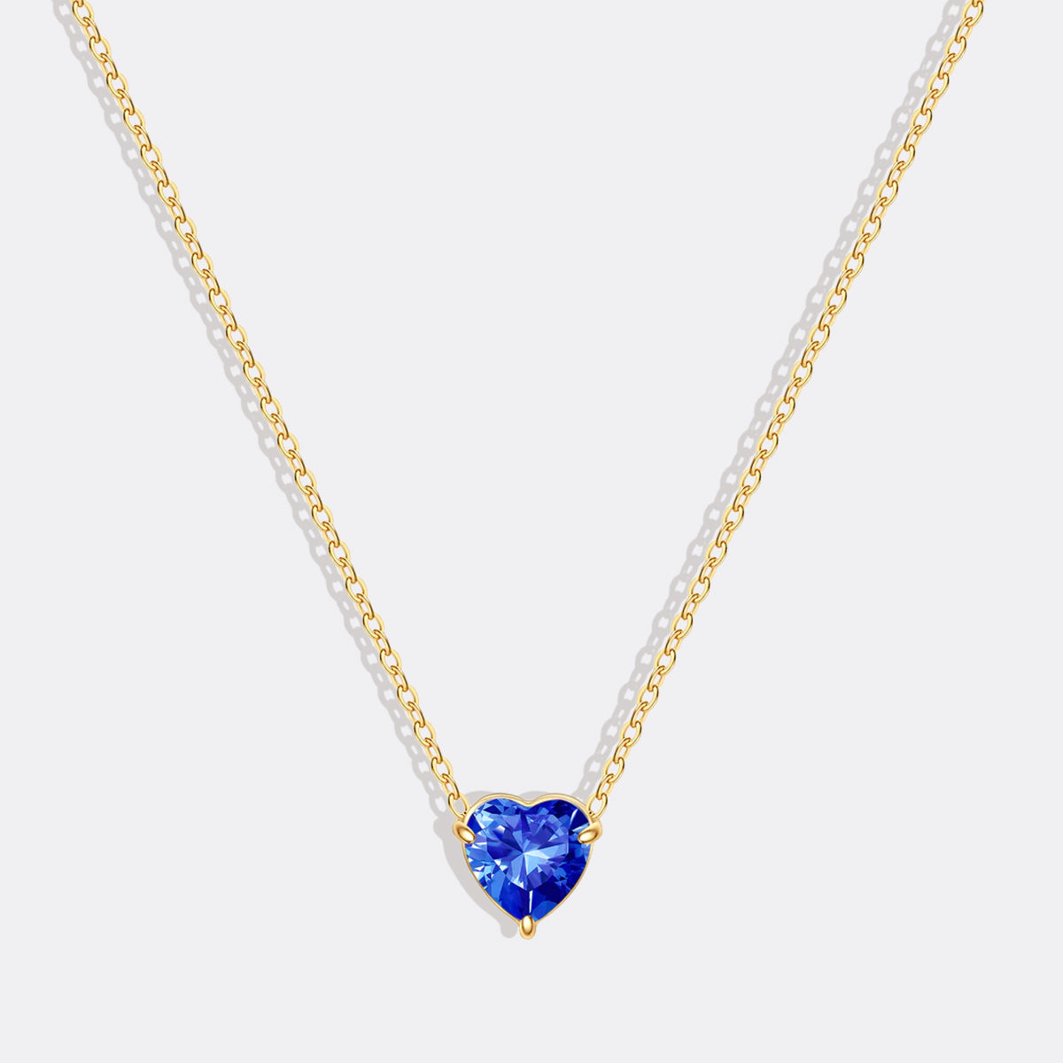 Dainty Birthstone Heart Necklace