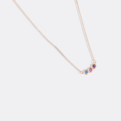 Dainty Family Birthstones Necklace