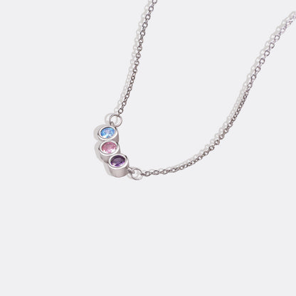 Dainty Family Birthstones Necklace