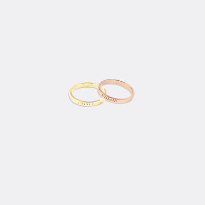 Dainty Personalized 2mm Stacking Ring