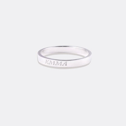 Dainty Personalized 2mm Stacking Ring