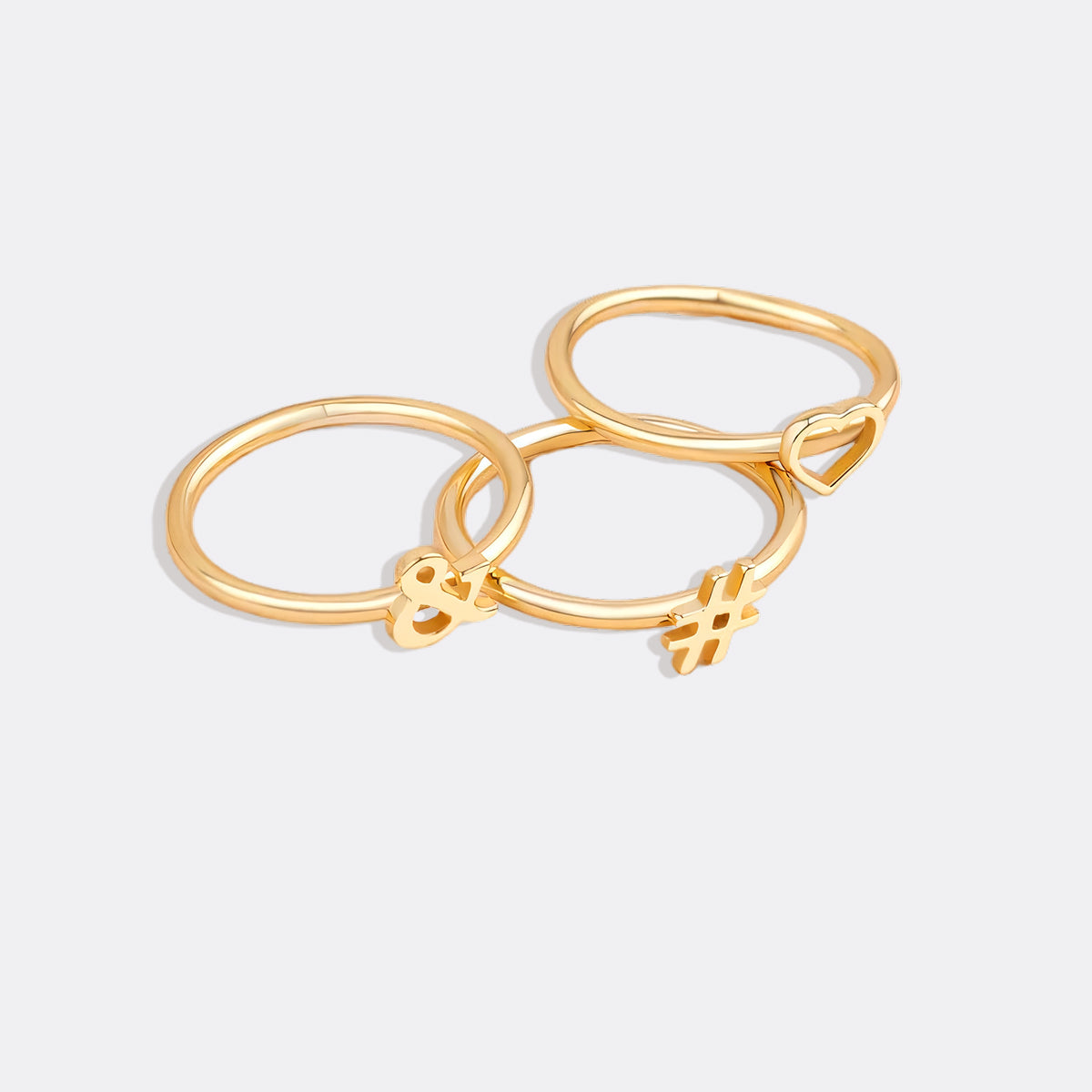 Dainty Stacking Symbol Ring