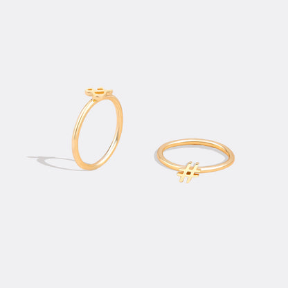 Dainty Stacking Symbol Ring