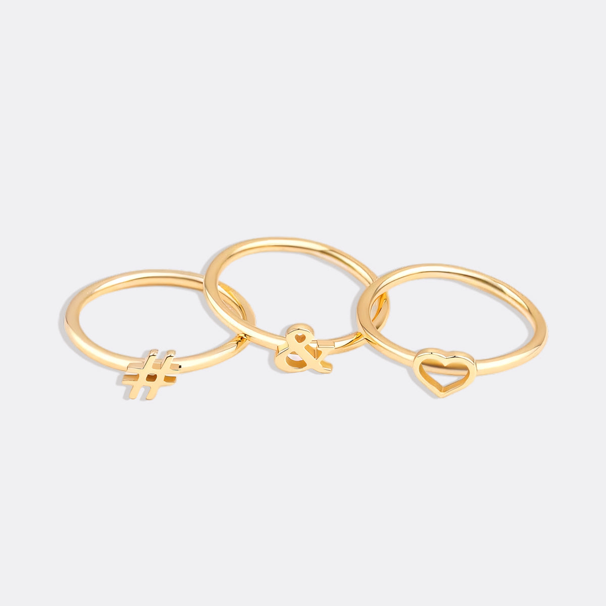 Dainty Stacking Symbol Ring