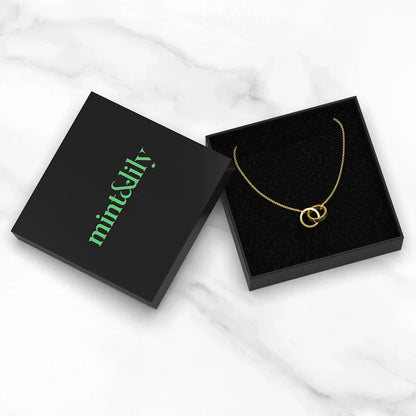 Double Name Ring Necklace