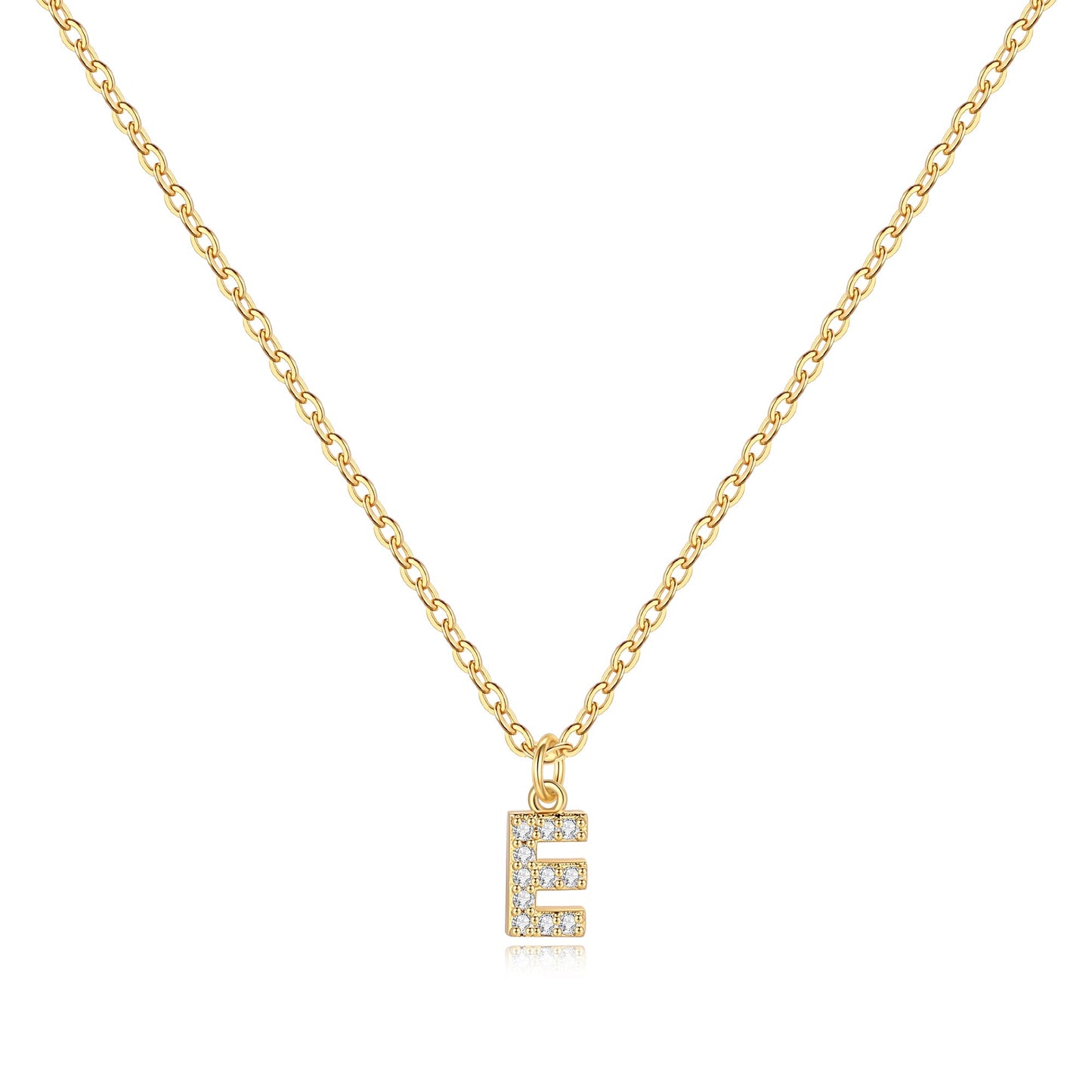 Pavé Uppercase Initial Necklace