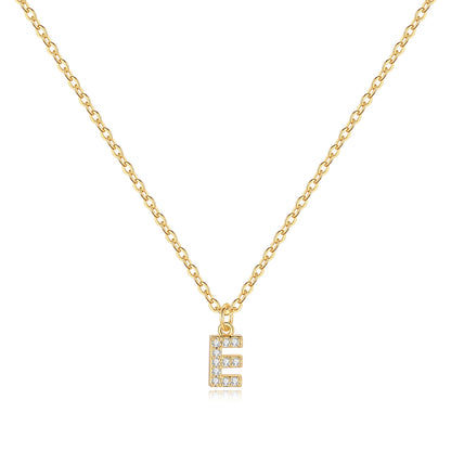 Pavé Uppercase Initial Necklace