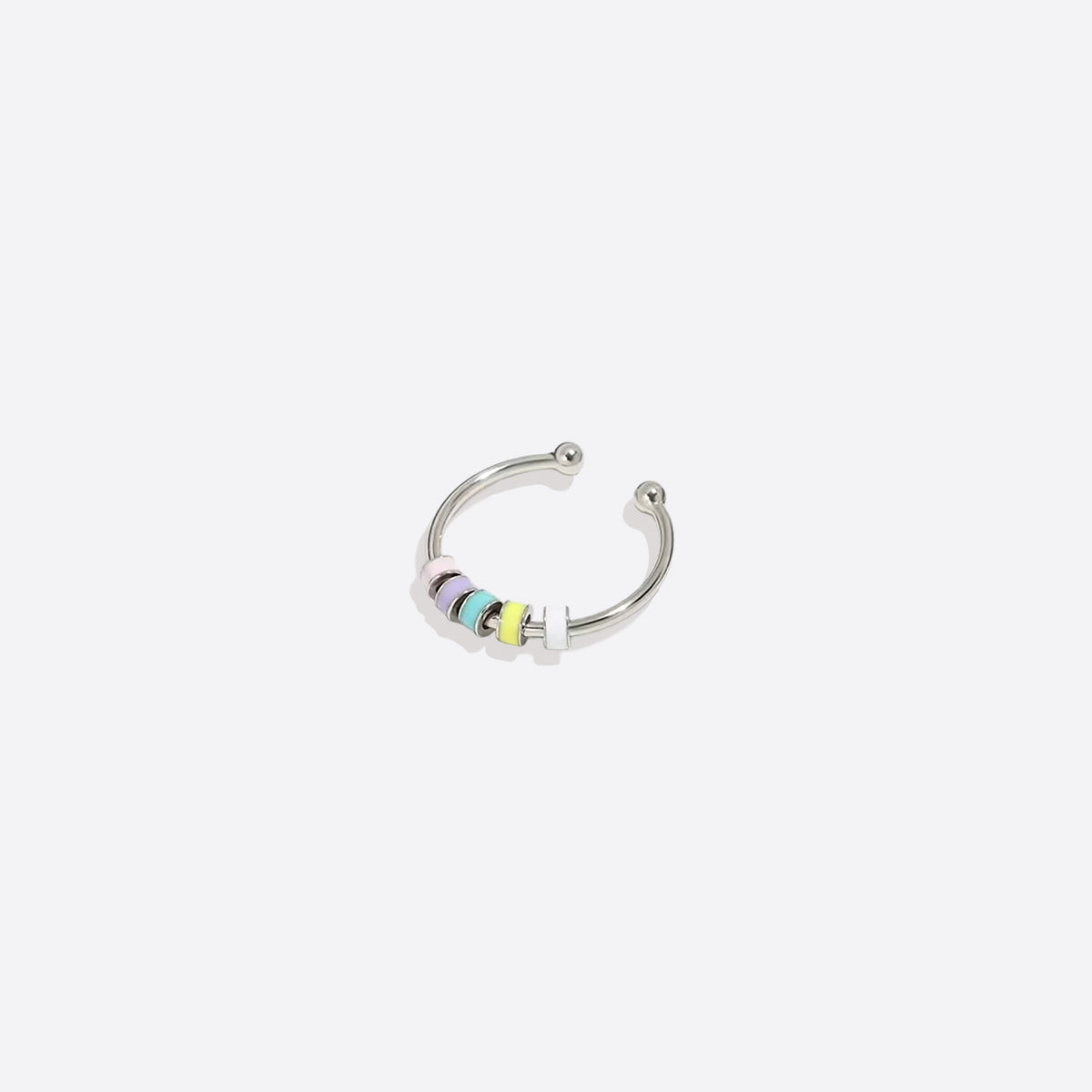 Enamel Bead Spinning Fidget Ring