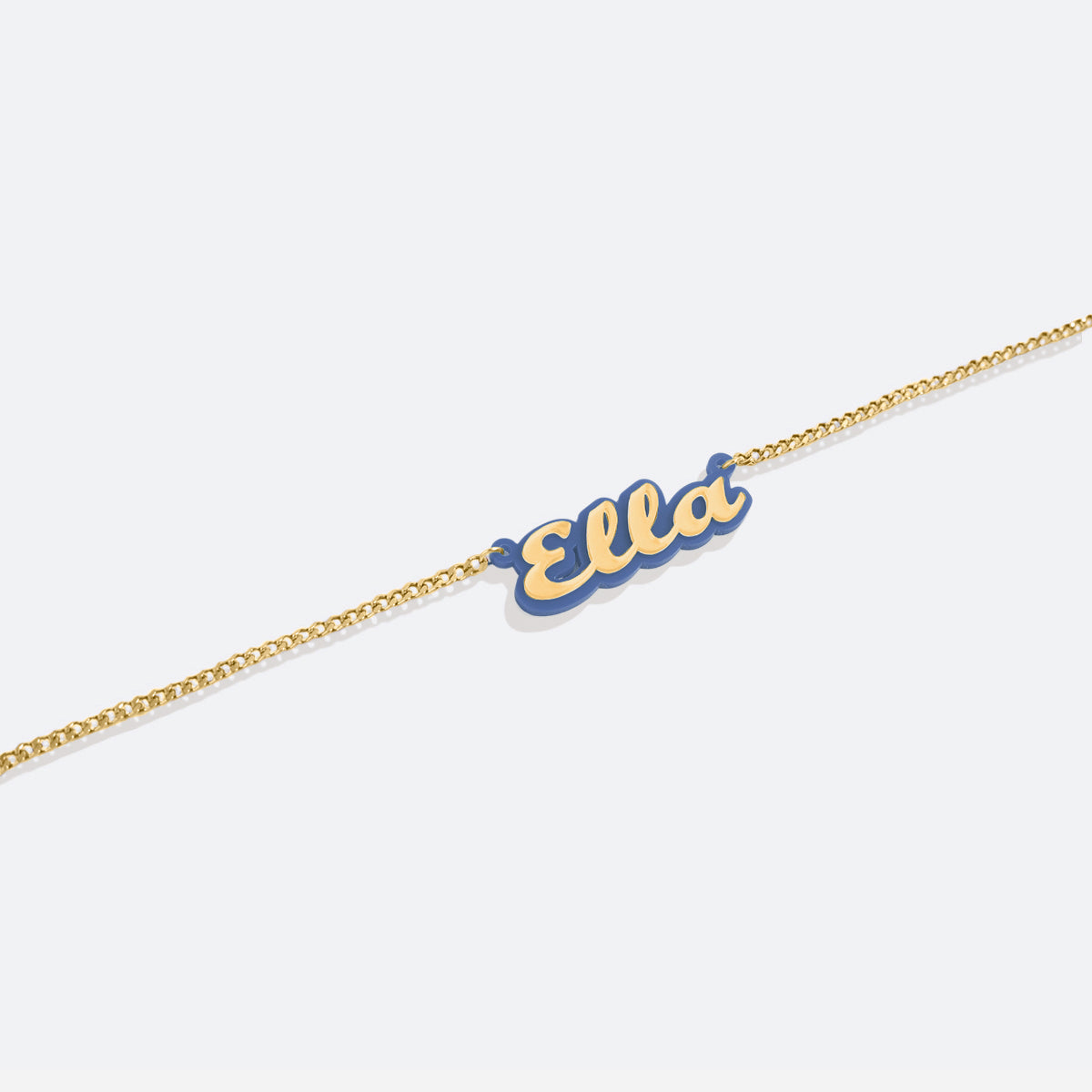 Enamel Script Name Necklace