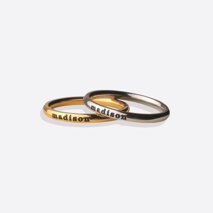 Engraved Stacking Ring | 2mm Band